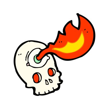 Çizgi film hortlağı cadılar bayramı kafatası