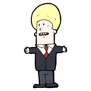 sarışın karikatür işadamı