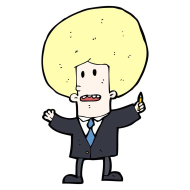 Büyük saç adam panik