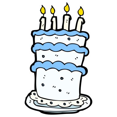 büyük ağır doğumgünü pastası karikatür