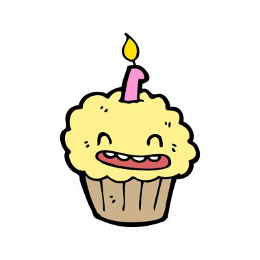 Doğumgünü Keki karikatür gülüyor