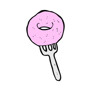 karikatür pembe çörek