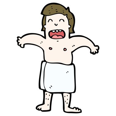 adam havlu karikatür