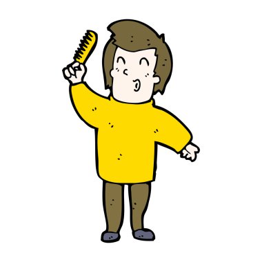 adam penye saç karikatür