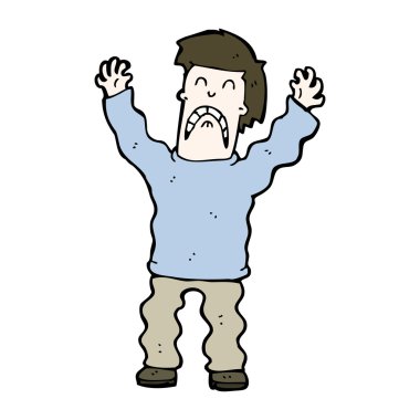 dehşete adam çizgi film