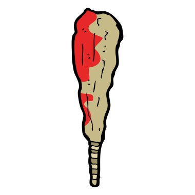 karikatür kan yapışan kulübü