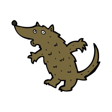 karikatür ıslık kurt