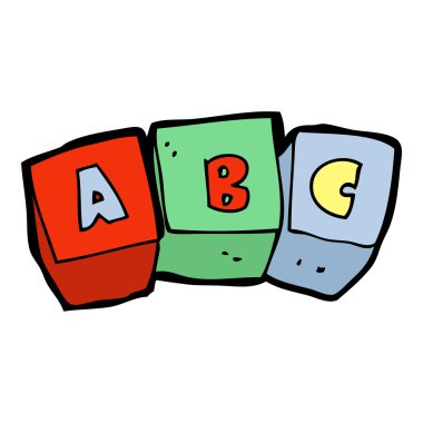 çizgi film mektup blok