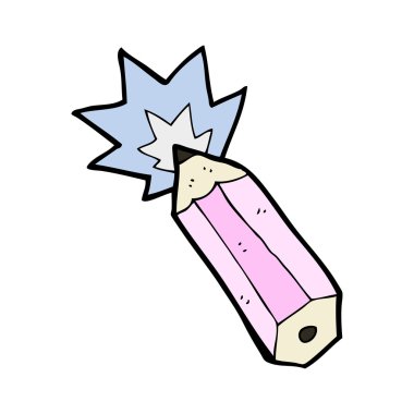 Cartoon verrast blond meisje