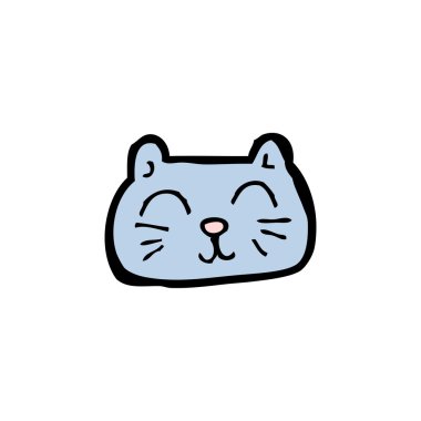 karikatür mutlu kedi surat