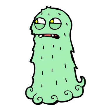 Yeşil tüylü yaratık veya halloween canavar