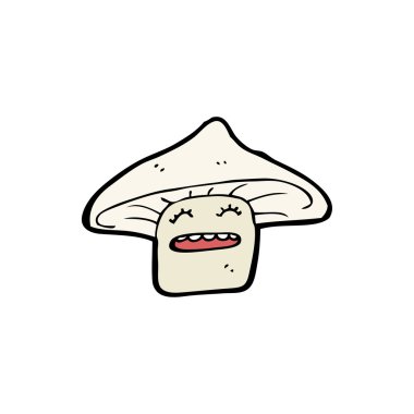 mutlu mantar karikatür