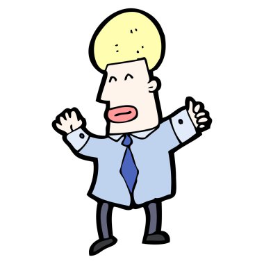 mutlu işadamı karikatür