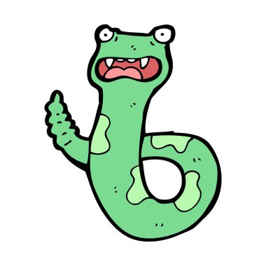 korkmuş karikatür çıngıraklı yılan