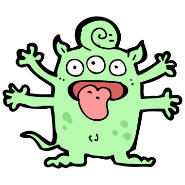 çılgın canavar karikatür