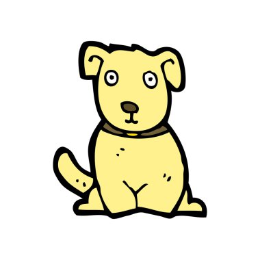 Sarı bir köpek çizgi film