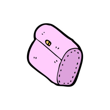 Pembe çanta karikatür