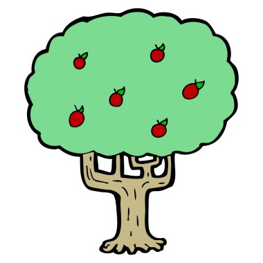 elma ağacı karikatür