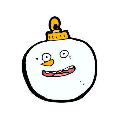 Yılbaşı kardan adam yüzünü biblo süsleme