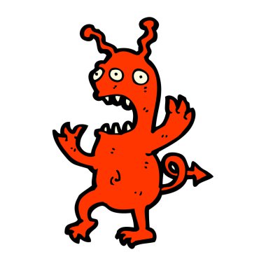 karikatür çığlık canavar