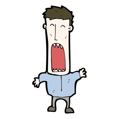 çığlık atan adam çizgi film