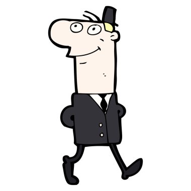 Dostu karikatür işadamı