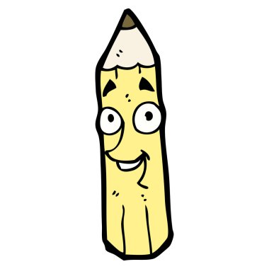 karikatür mutlu kalem