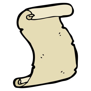 Eski kaydırma karikatür (raster sürüm)