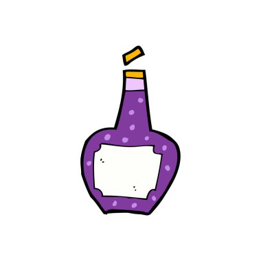 çizgi film sihirli iksir şişesi