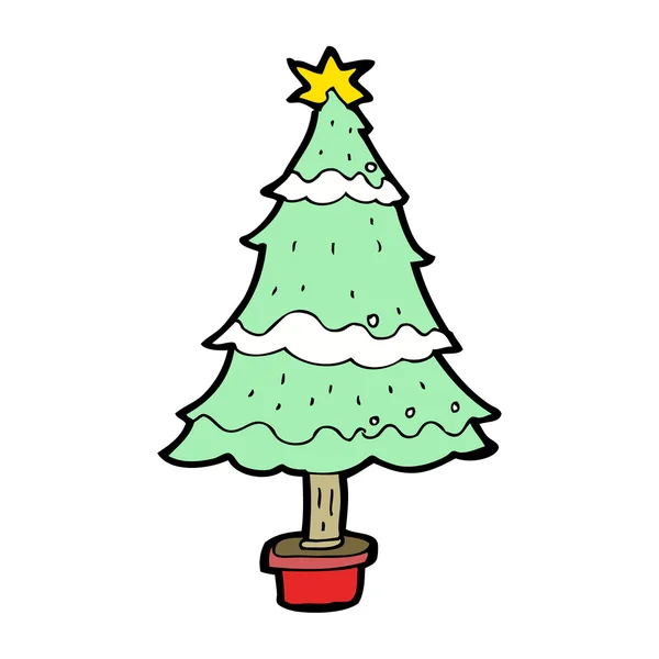 卡通人物圣诞树 — 图库矢量图片
