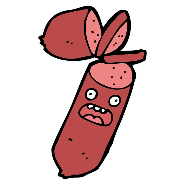 卡通短切的香肠 — 图库矢量图片