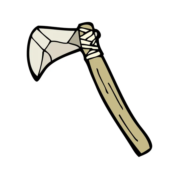 Cartoon stone axe — Stock Vector