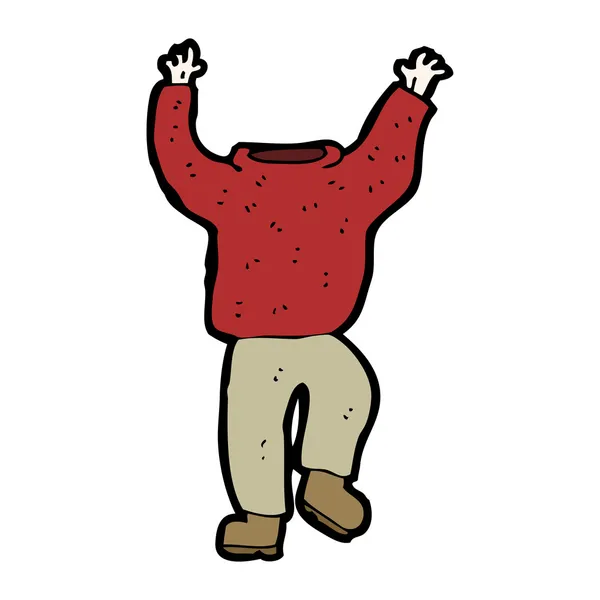 Homme sans tête de bande dessinée — Image vectorielle