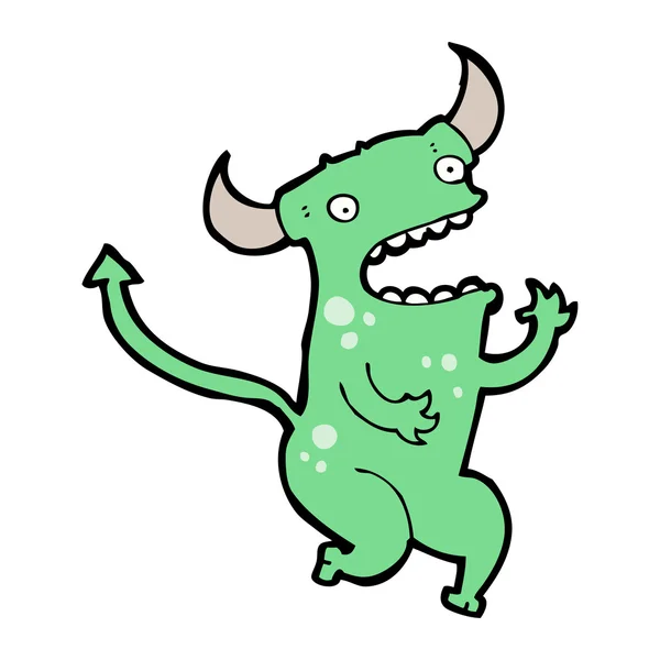 Šťastné malé kreslené monstrum — Stockový vektor