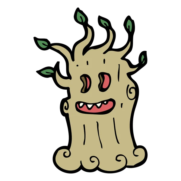 Spooky δέντρο κινούμενα σχέδια — Διανυσματικό Αρχείο