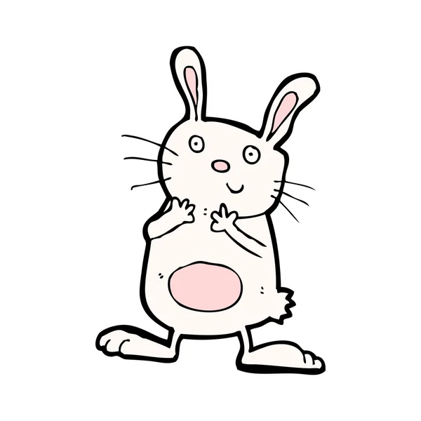 Karikatur weißes Kaninchen — Stockvektor