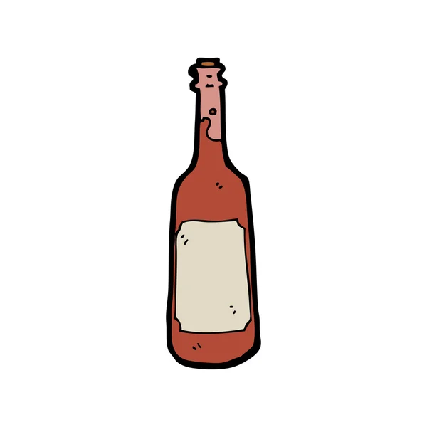 Garrafa de vinho velho desenhos animados — Vetor de Stock