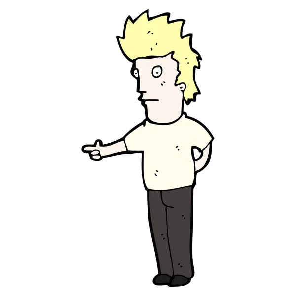 Cartoon aanwijsapparaat man — Stockvector