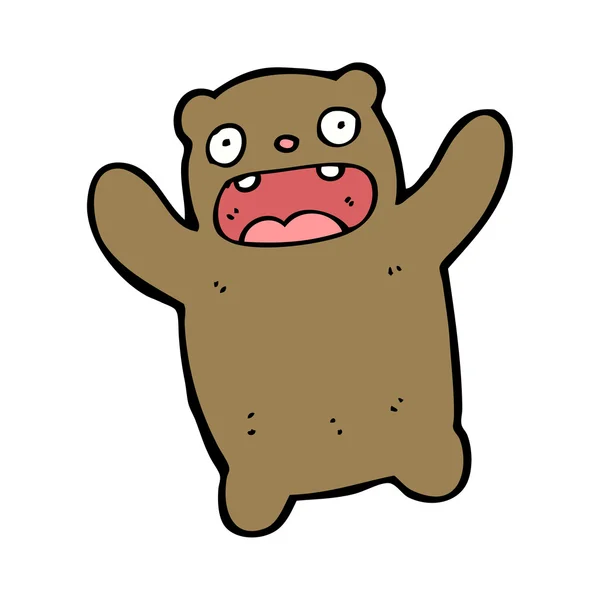 Desenhos animados de urso assustado —  Vetores de Stock