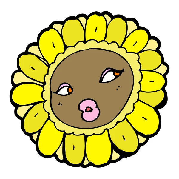 Sonnenblumen-Charakter — Stockvektor
