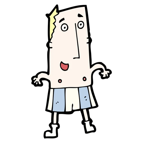 Uomo in boxer cartone animato — Vettoriale Stock