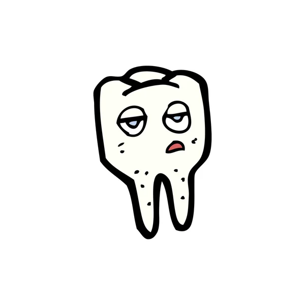 Personagem do dente dos desenhos animados — Vetor de Stock