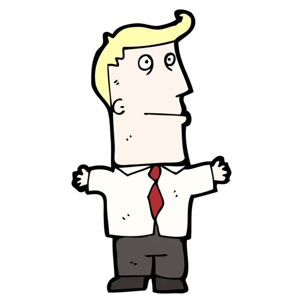 Dibujos animados de hombre de negocios — Vector de stock