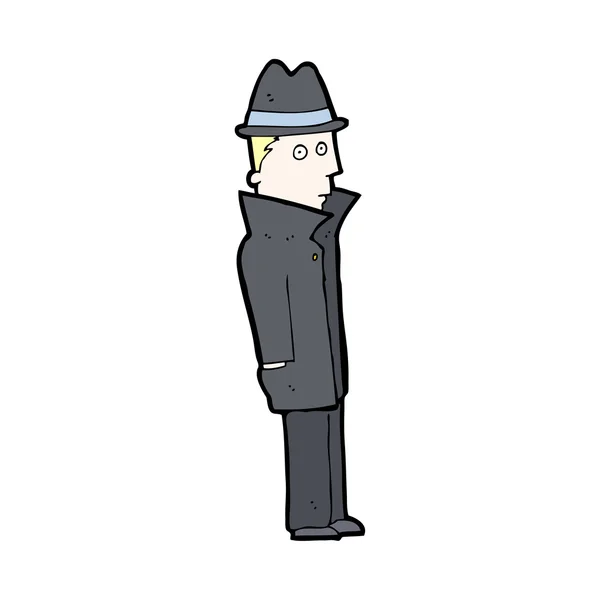 Detective dos desenhos animados —  Vetores de Stock