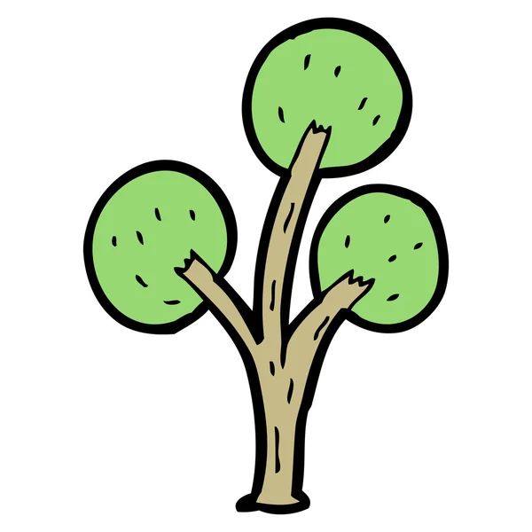 Árbol con follaje verde — Vector de stock