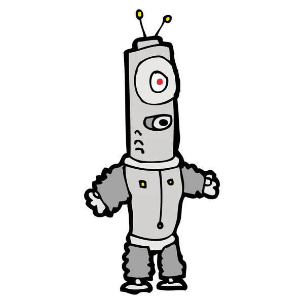 Dibujos animados divertido robot — Vector de stock