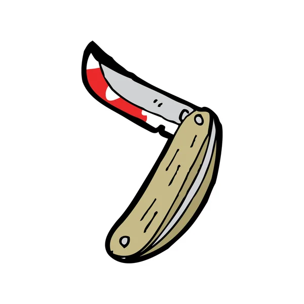 Sarjakuva verinen taitto veitsi — vektorikuva