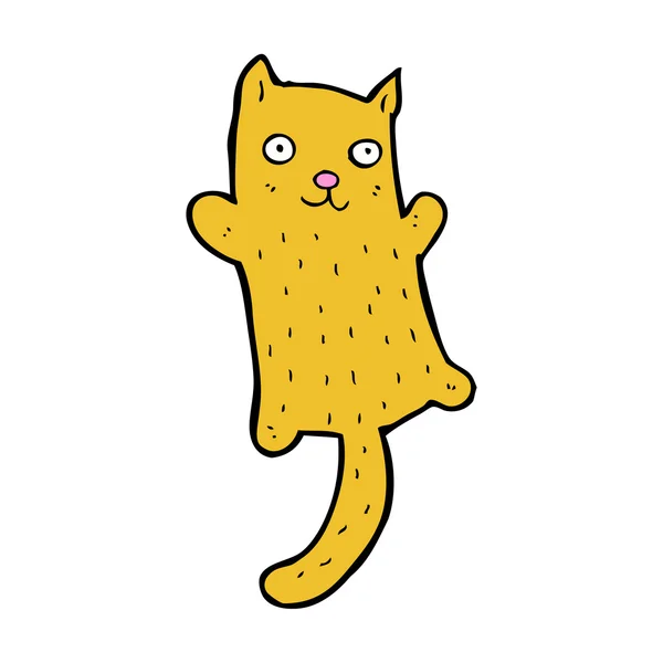 Ginger gato acenando desenhos animados — Vetor de Stock