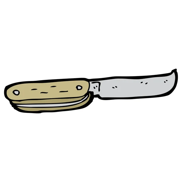 Coltello pieghevole Cartoon — Vettoriale Stock