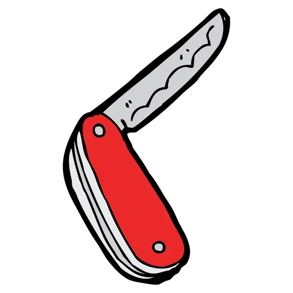 Skládací nůž kreslený — Stockový vektor